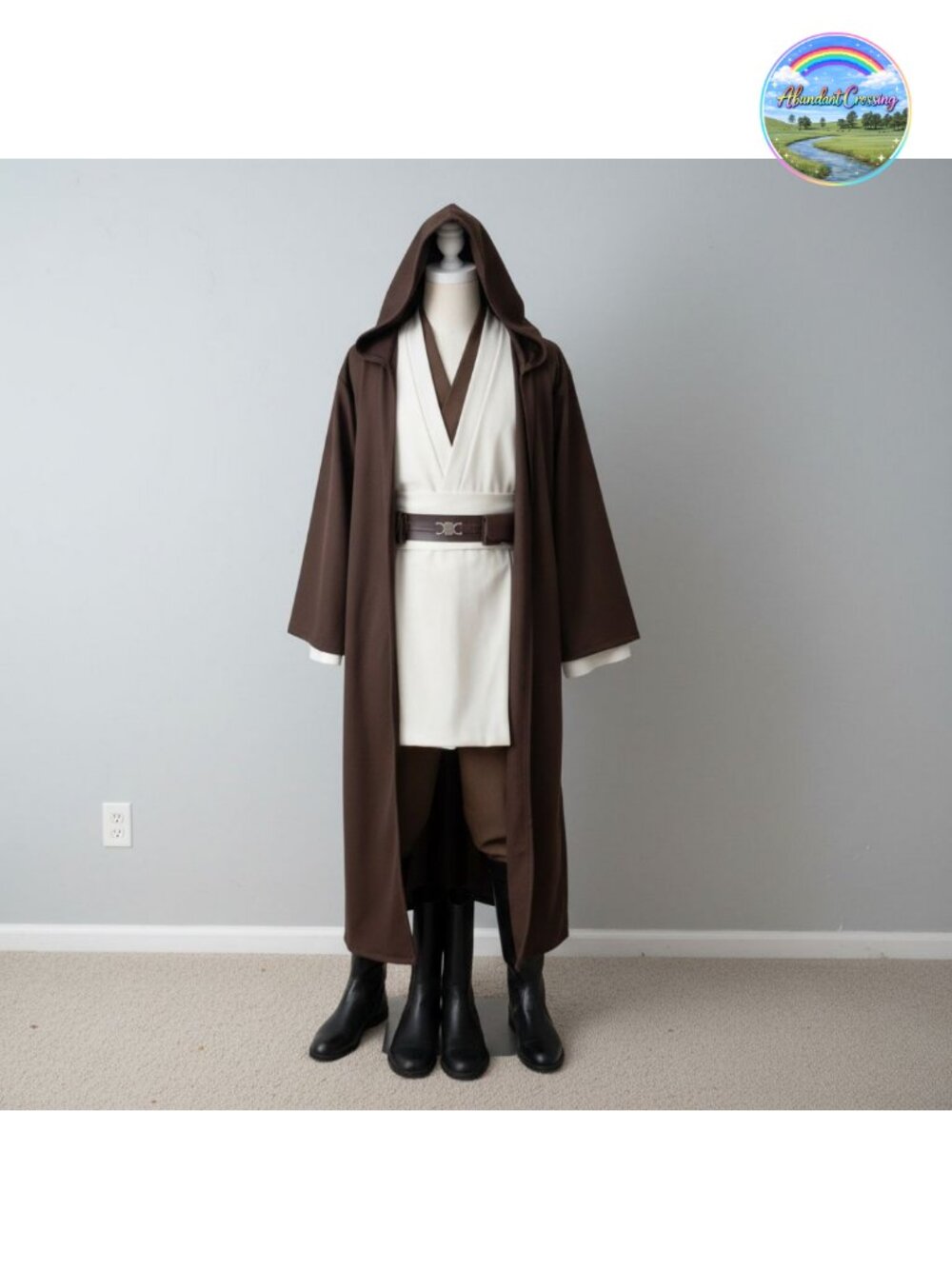 Men's Tunic Cosplay Costume Halloween Hooded Robe Uniform Set